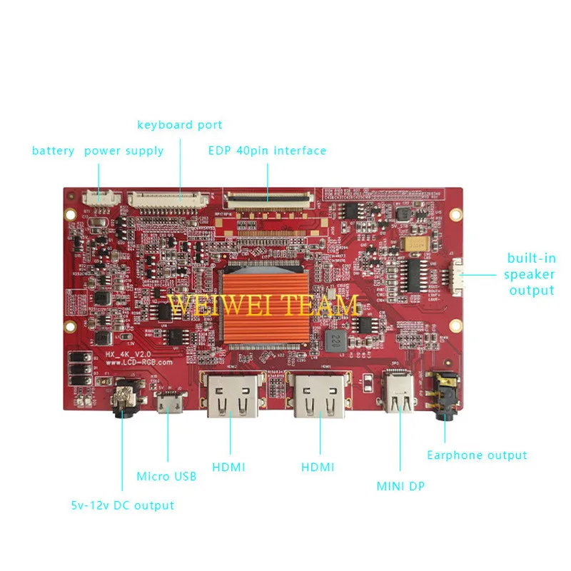 Тонкая 15,6 дюймовая ЖК-панель для ноутбука 4K 3840*2160 экран B156ZAN02.3 ЖК-плата контроллера для Raspberry Pi 3 DIY проект ноутбук ПК