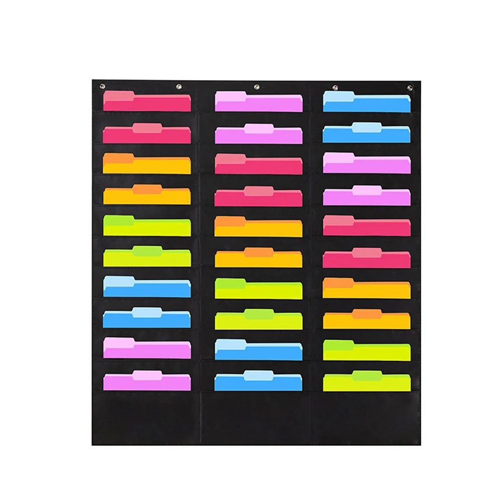 

Papers Pocket Chart Organize Assignments Scrapbook Folder Hangers Included Hanging Wall Storage Bag With 30 Pockets Heavy Duty