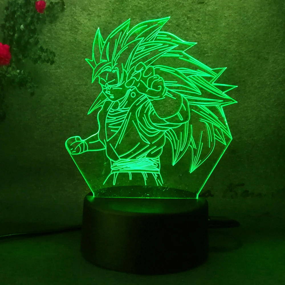 Seven Dragon Ball Son Goku saiyan 3D LED Lava ночник для детей детские игрушки сенсорный 7 цветов