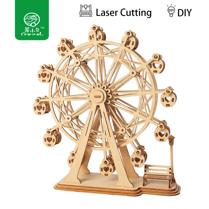 US $8.84 41% OFF|Robud 3D DIY Craft Ferris Wheel Puzzle Game Wooden Model Building Kits Popular Educational Toys Gifts for Children Adult TG-in Puzzles from Toys & Hobbies on Aliexpress.com | Alibaba Group