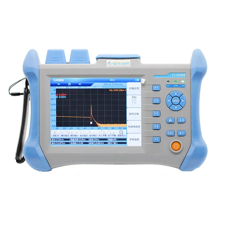 

MM OTDR Optical Fiber Tester 850/1300nm 19/21dB Built in 10mW VFL English Spanish Language