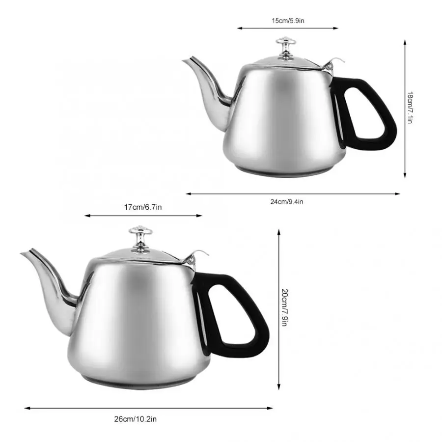 Zerodis 1.5L/2L плитка из нержавеющей стали-топ заварник для чая и кофе Teaware чайник для кипятка с фильтром