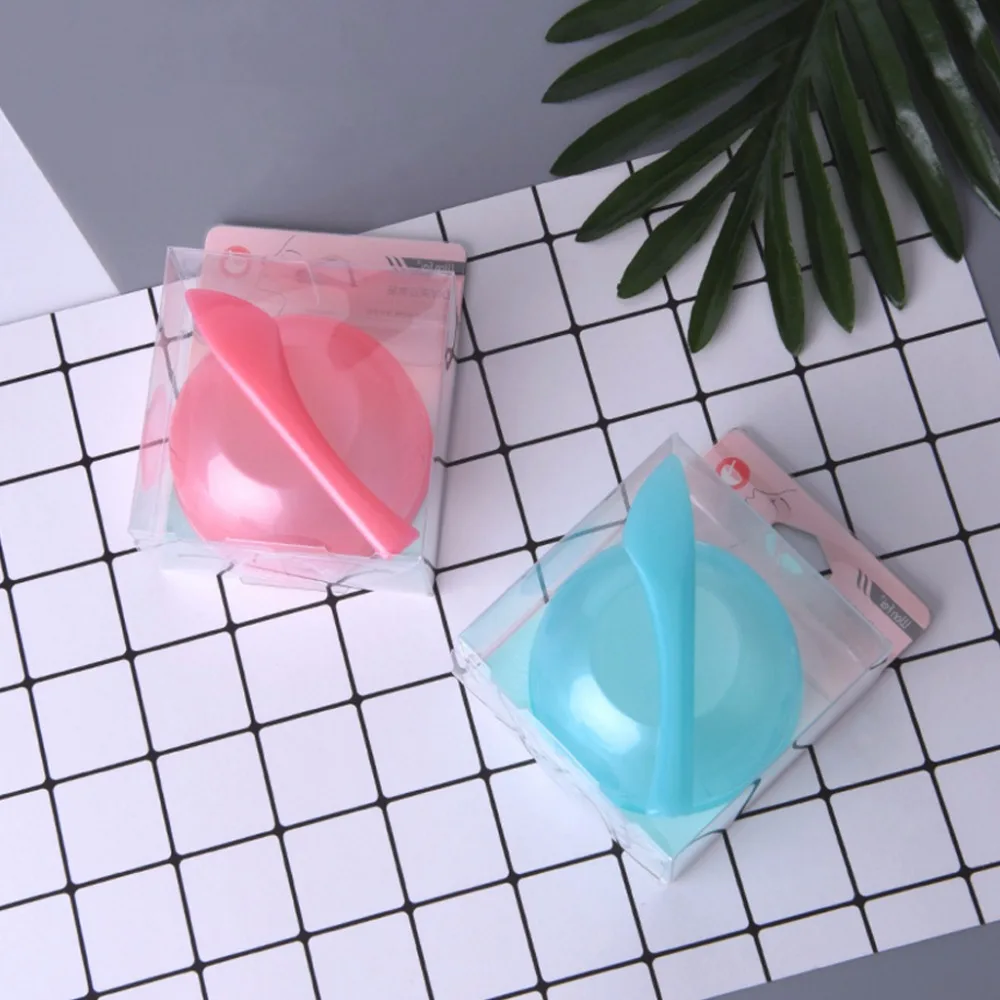 Fashion DIY Facial Mask Bowl Plastic Face Cream Spoon Set Homemade Beauty Mask Blend Cup Stick Cosmetics Makeup Tool Kits