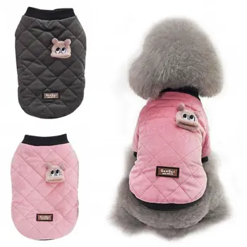 

Warm Dog Puppy Coat Clothes Rhombus Plaid jacket Printed Dog Vest Costume for Small Medium Dogs Autumn and Winter clothing