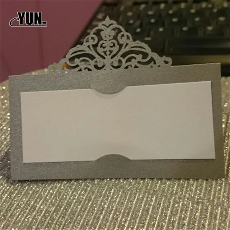 10pcsset Laser Cut Wedding Party Table Name Place Cards  Decor Wedding Favor Decoration 5Dzx007-10 (14)