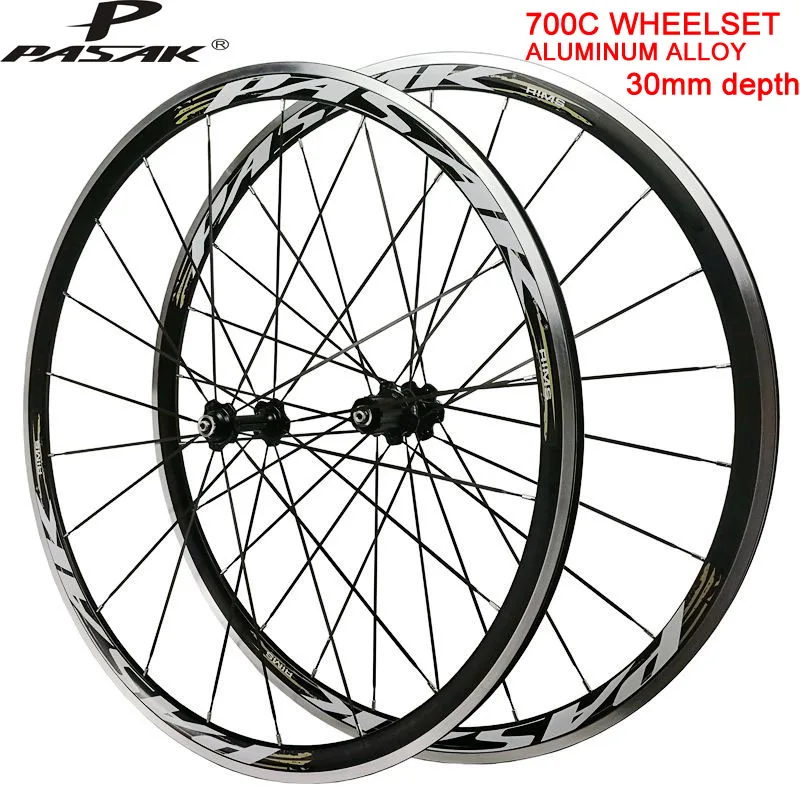 

700C Alloy Wheels Road Bicycle Bike V Brake Aviation Aluminium Wheelset Bicycle Wheel Rims Sealed Bearing Flat Spokes 12sp