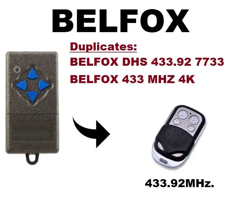 BELFOX DHS 433 MHZ 4 K, DHS433(7733) 433,92 mhz дубликатор дистанционного управления только для фиксированного кода