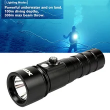 XTAR D26 Scuba Diving Flashlight 1100 Lumen CREE XM-L2 U3 328ft 100m Professional Bright LED Cool Light Submarine Safety Lights XTAR D26 Scuba Diving Flashlight 1100 Lumen CREE XM-L2 U3 328ft 100m Professional Bright LED Cool Light Submarine Safety Lights