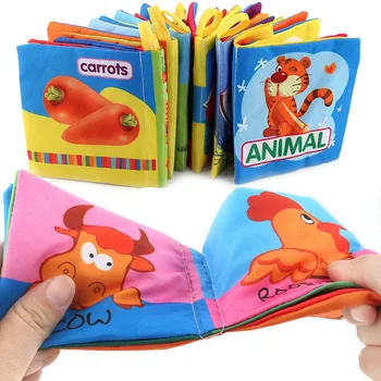 

5Pcs Early Educational Toy Cloth Book Toys for Baby Does Not Tear Washable Nonwovens Fabrics Safety To Prevent Swallow Paper
