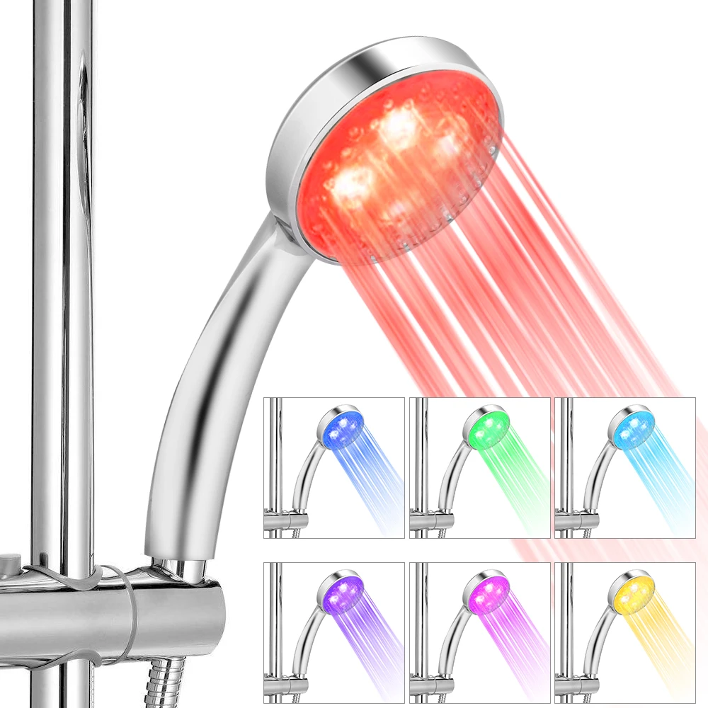 7 Colors Changing LED Light Shower Head For Bathroom Led Faucet