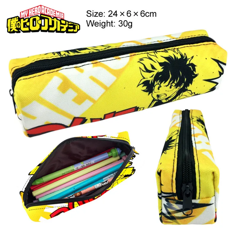 

My Hero Academic Anime Canvas Pencil Bag Printing Pouch Zipper Case Student Gift Wallet