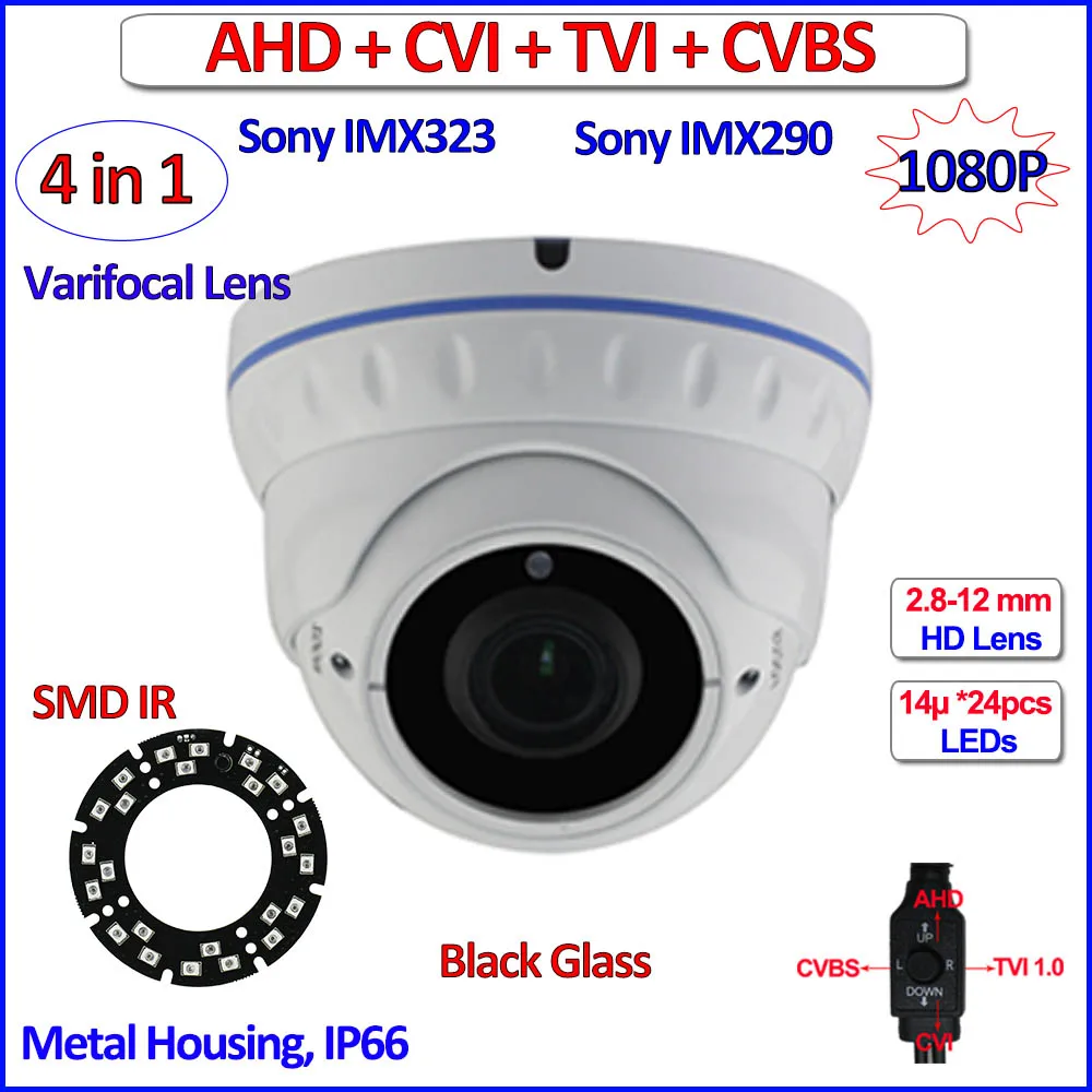 2.0MP Starvis imx290 камеры видеонаблюдения 4 в 1 imx323 ahd 1080 P AHD-H HDCVI HDTVI Цвет ночной режим