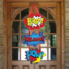 Тематическая дверная вешалка с супергероями, вечерние вешалки, аксессуары для детской комнаты, украшения для дня рождения