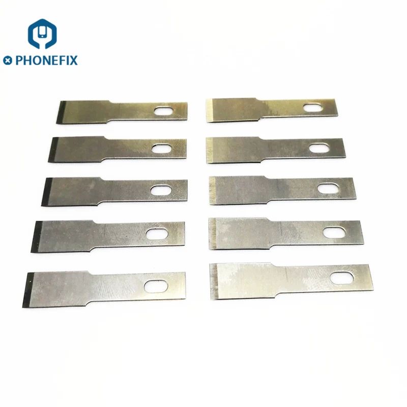 PHONEFIX Solder Paste Scraping Knife Set Mobile Phone CPU Remove Blade Tin Scraper for PCB BGA