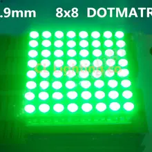 Высокое качество 8x8 Зеленый цифровой полуоткрытый 1,9 мм светодиодный точечный матричный дисплей общий анод