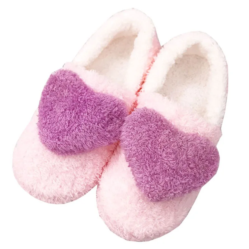 SJJH Woman Winter Flock Home Slippers Cover Heel Warm Short Plush Footwear Cute Sweet Indoor Bedroom Floor Shoes D726 SJJH Woman Winter Flock Home Slippers Cover Heel Warm Short Plush Footwear Cute Sweet Indoor Bedroom Floor Shoes D726