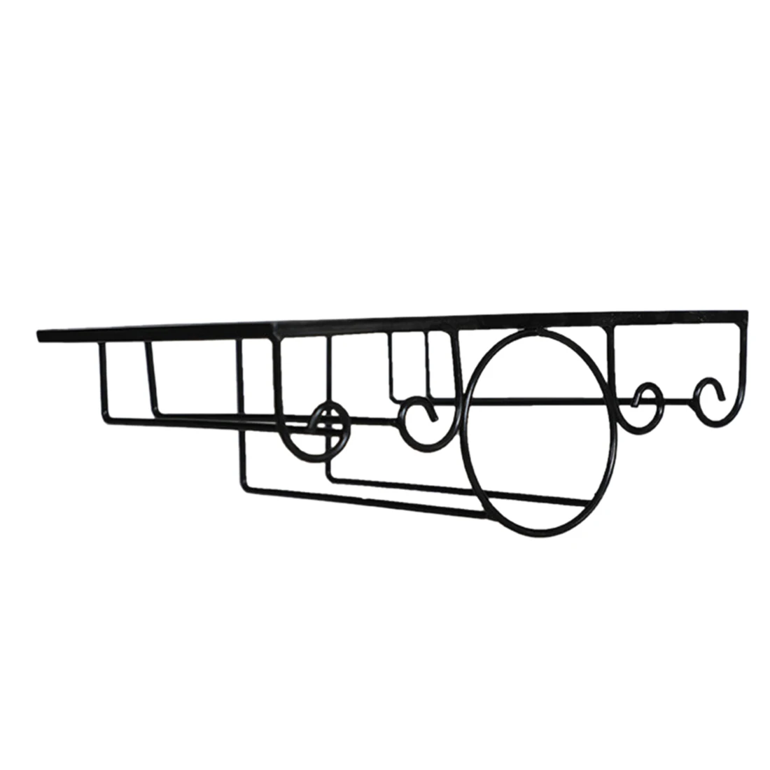 

Under Cabinet Stemware Holder Wine Glass Rack Hanging Stemware Rack Wine Cup Shelf Home Bar Pub Holder - Holds 1 Bottle 2 Rows
