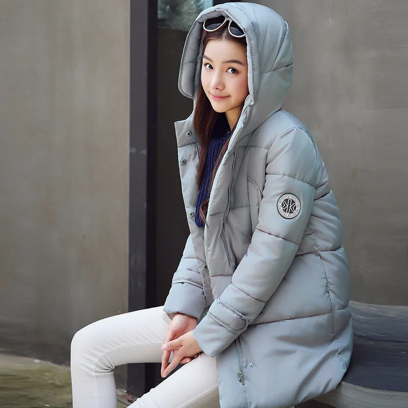 

HRM 2016 new fashion cotton long section of thick loose feather padded winter jacket