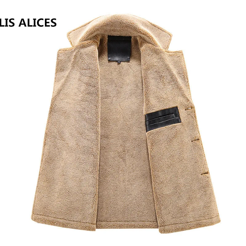 Мужская кожаная куртка с воротником стойкой LIS ALICES Jaqueta De Couro Masculina толстая теплая