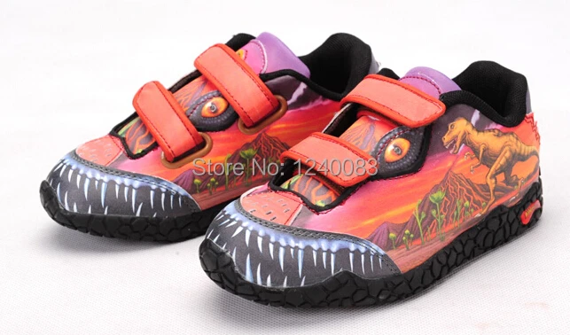 Boys and girls dinosaur shoes with light color Velcro DR | Детская одежда и обувь