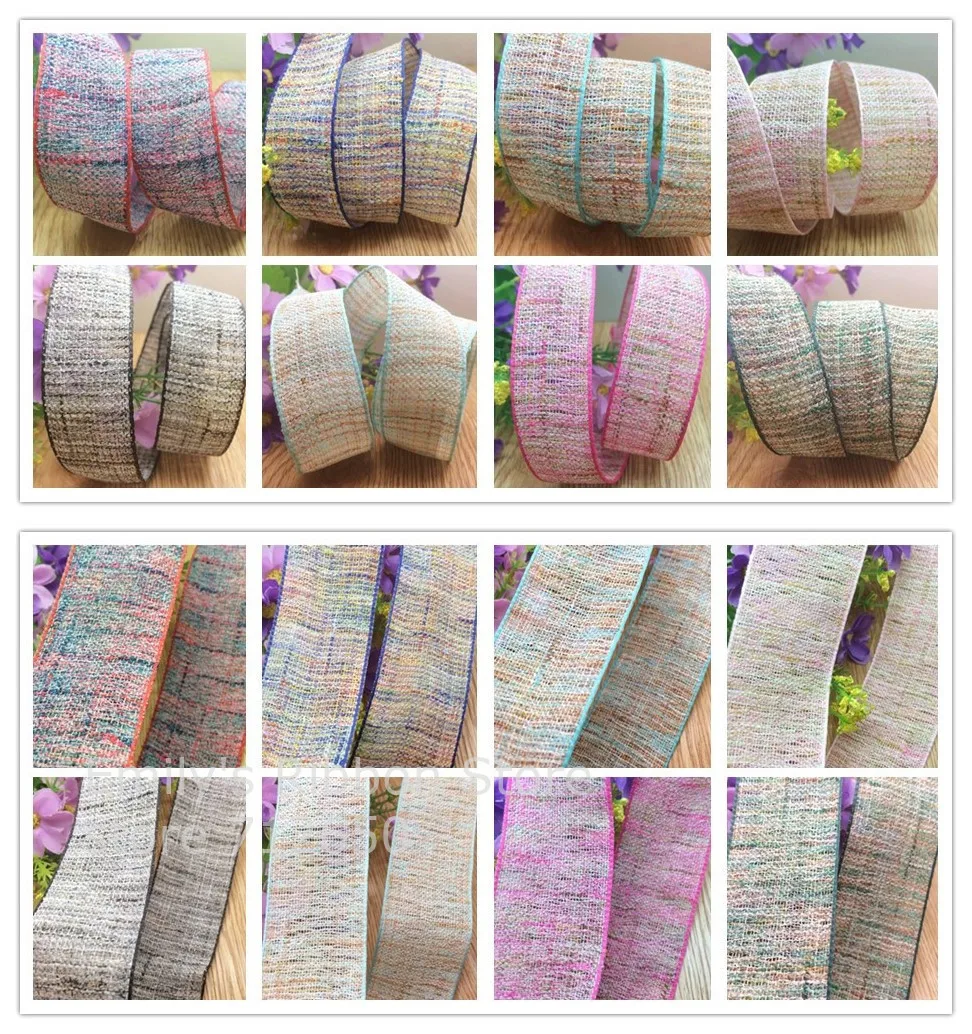 

Новое поступление, 10 ярдов, лента из льна шириной 25 мм и 37 мм, лента для волос с бантом, аксессуары, лента для упаковки подарков