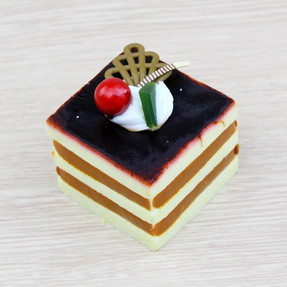 

Artificial Simulation Square Cake Fake Food Model Dessert Photography Props