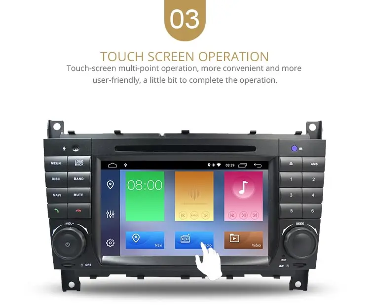 Excellent LJHANG Android 9.0 Car DVD Player Stereo For Mercedes Benz W203/CLK200/CLK22/C180/C200 GPS Navi WIFI 2 Din Car Radio headunit BT 5
