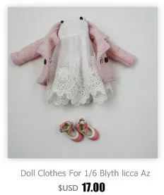 blyth doll clothes Gray dress Beige coat suitable for joint body doll icy licca Azone doll