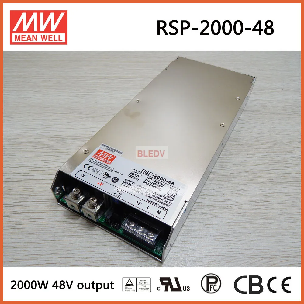 MEAN WELL RSP-2000-48 meanwell 2016 Вт Один выход с PFC Функция питания RSP-2000