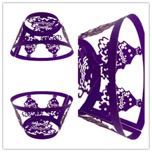 Лазерная резка 8*5*5,5 см 100 шт. обертка для кексов форма для порционной выпечки полые бумажные чашки для торта DIY для выпечки фонданта формы многоцветный 5zSH170