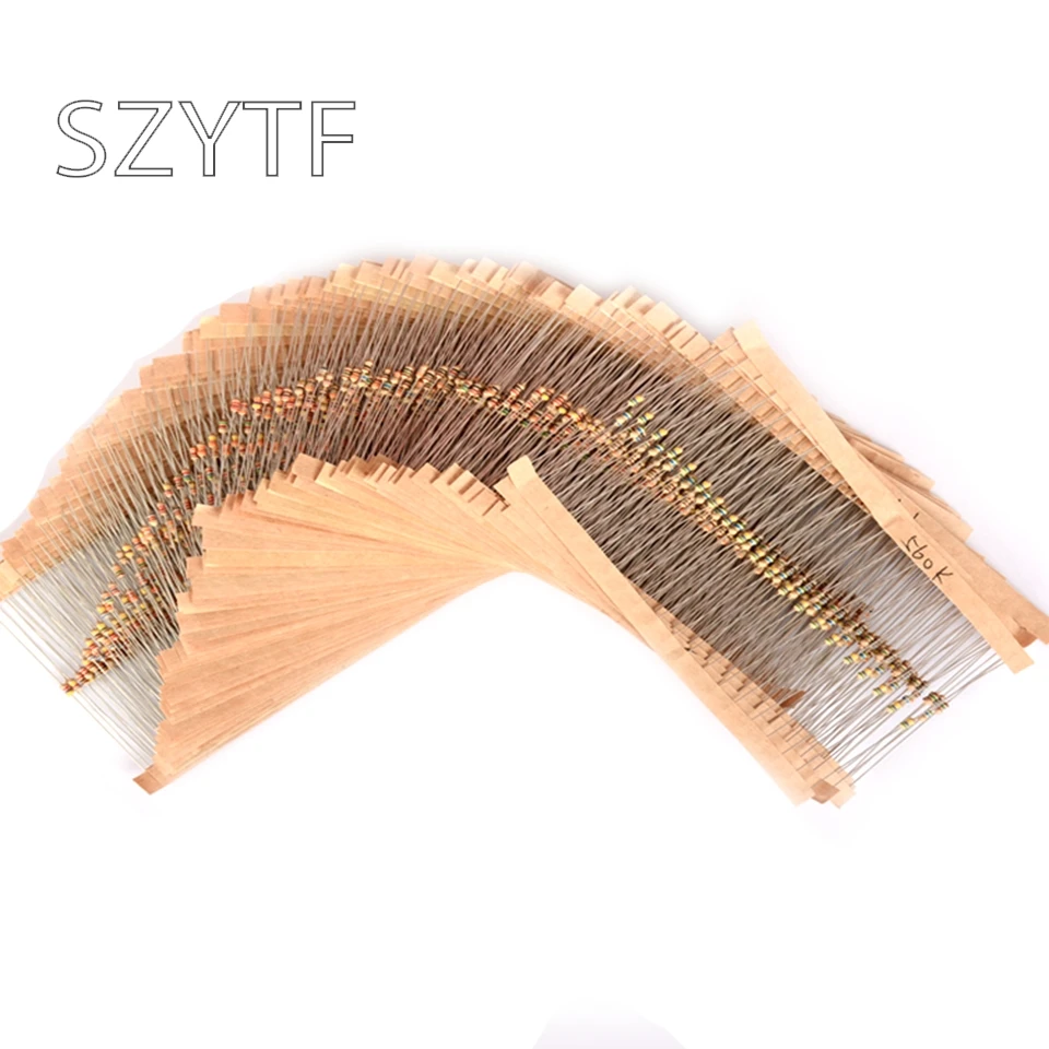 1/4W carbon film resistor package error 5% 1 ohm -10M commonly used 50kind * 10 = 500pcs | Электронные компоненты и