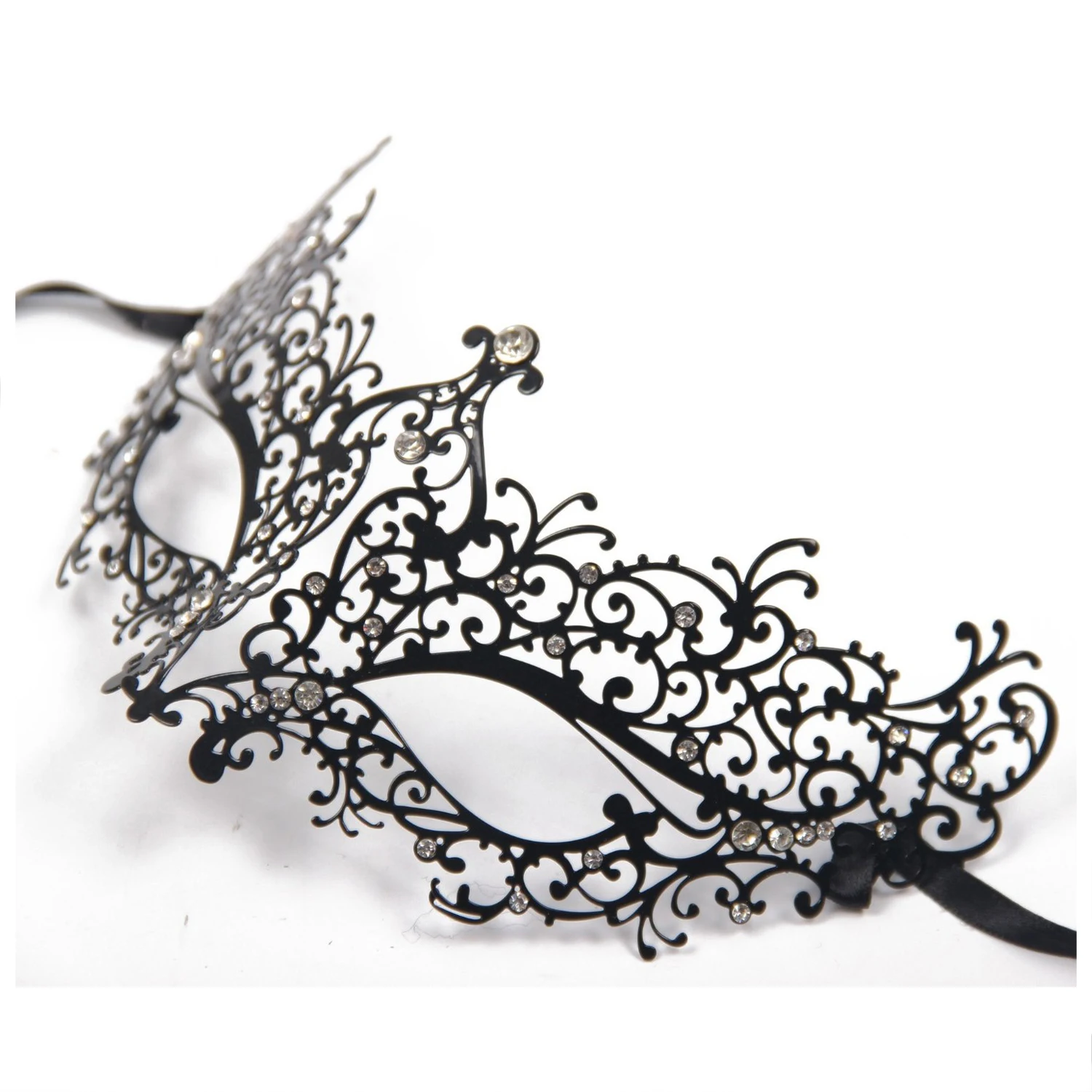 Стразы, металлическая Роскошная Венецианская маскарадная филигранная маска с лазерной огранкой