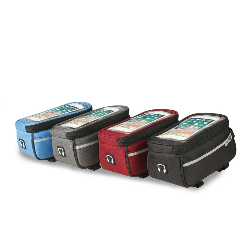 

Waterproof Bicycle Bag Touch Screen Bag Cycling Bike Frame Phone Bag Front Tube Storage Bag for 6 Inch Smartphones