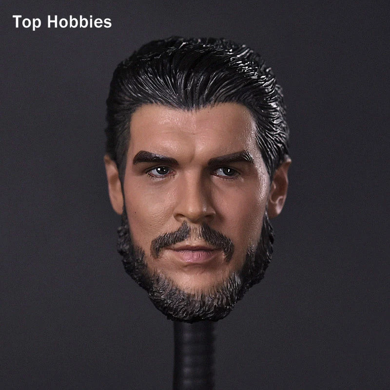 

1/6 Scale Mens Head Sculpt Che Guevara Argentina Revolutionary Cuban Hero Carving Model Fit 12"Phicen Action Figures Doll Toys