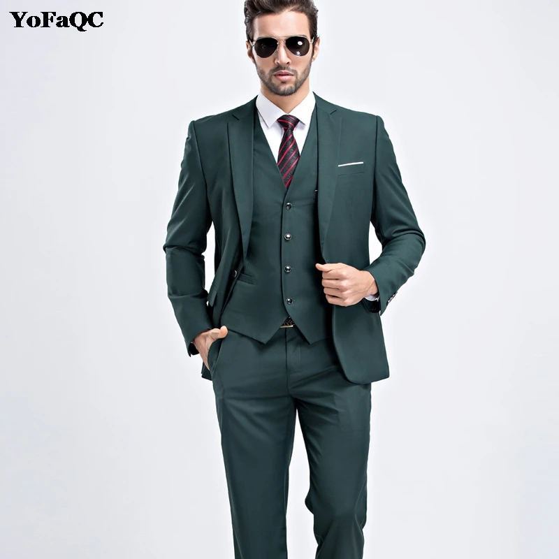 2018 New Fashion Designs Jacket and Pant Suit Men Solid ...