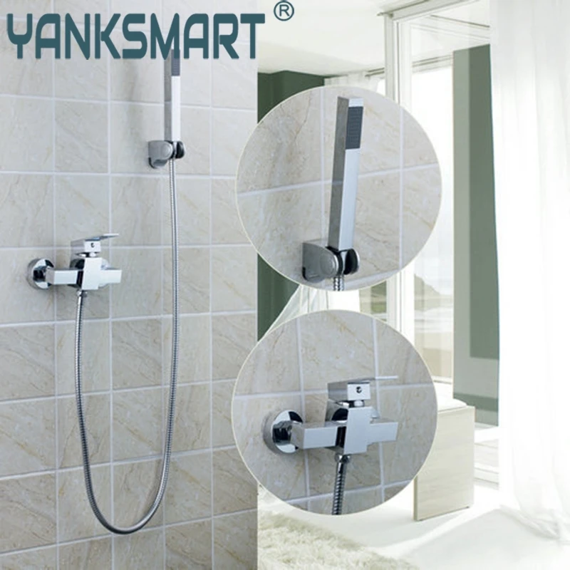 Bathroom Bath Tub Faucet With Pull Out Handheld Showerhead 97097
