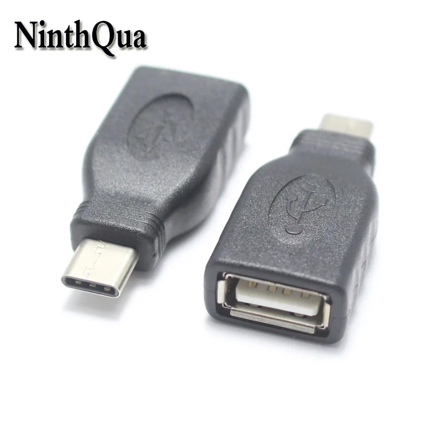 

NinthQua USB 2.0 Type A Female jack to Type C USB Male Plug OTG Connector Adapter for Data Line Phone