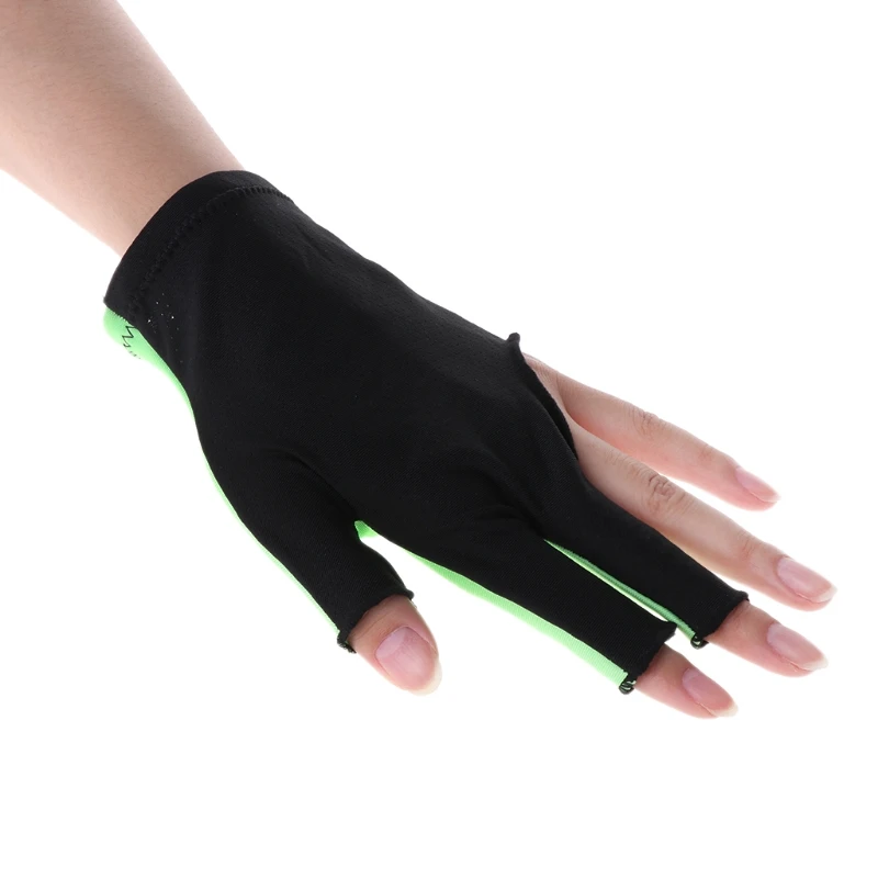 Лайкра ткань кий для снукера бильярда 3 пальца перчатки бассейн левая рука