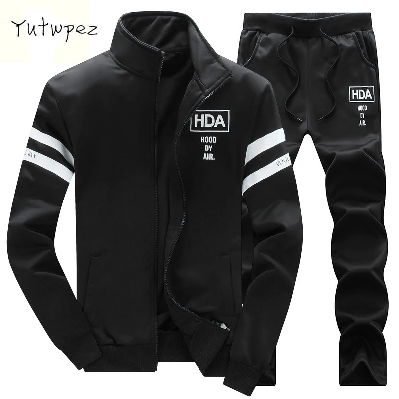 Sweatshirt-Men-Tracksuit-Men-Set-Sweat-New-2019-Brand-Autumn-Winter-Fleece-2PCS-Stand-Collar-Fleece (2)