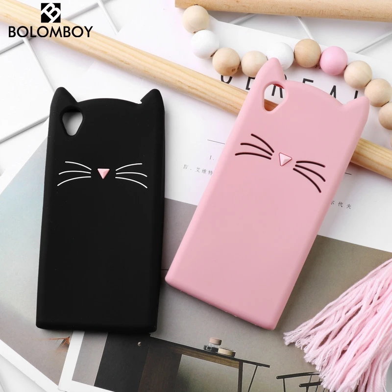 

Bolomboy Soft TPU Case For Sony Xperia L1 L2 Case Silicone Cute Cartoon Cats Kitty Cases For Sony L1 L2 E6 Cover H3321 G3312