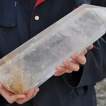 Ddh001271 Большой природа прозрачный кристалл кварца точка рейки исцеление