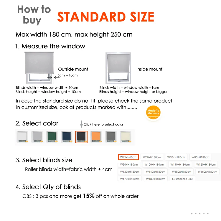standard size  BO