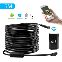 5M Wifi Endoscope Camere Android 720P Iphone Borescope Camera Endoscopio Semi Rigid Hard Tube snake Industrial endo webcam