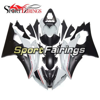 

Complete New Black White Sportbike Cowlings Fairings for Yamaha YZF600 R6 2008 2016 09 10 11 12 13 14 15 Motorbike Carenes Hulls