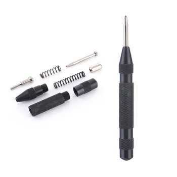 

1pc Black 5 Inch Automatic Center Punch HSS Spring Loaded Marking Starting Holes Tool