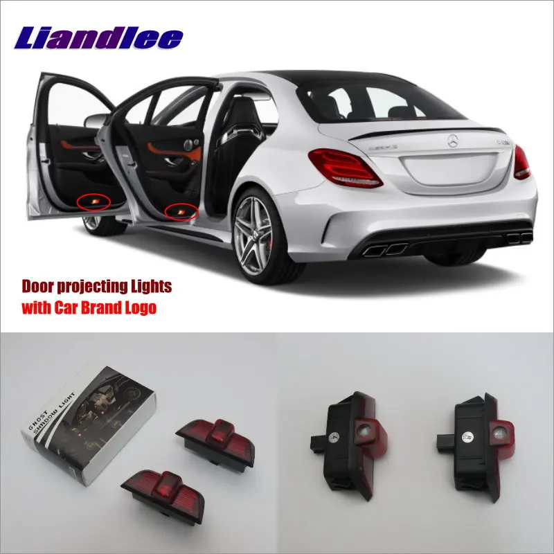 Liandlee Car Door Ghost Shadow Lights For Mercedes Benz C W204 C280