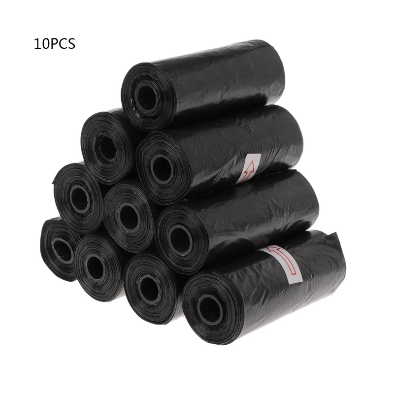 

10 Roll/Set Garbage Bag Degradable Pet Poop Shit picking Trash Home Kitchen Waste Black multi-function Bag Garbage Organizer Bag