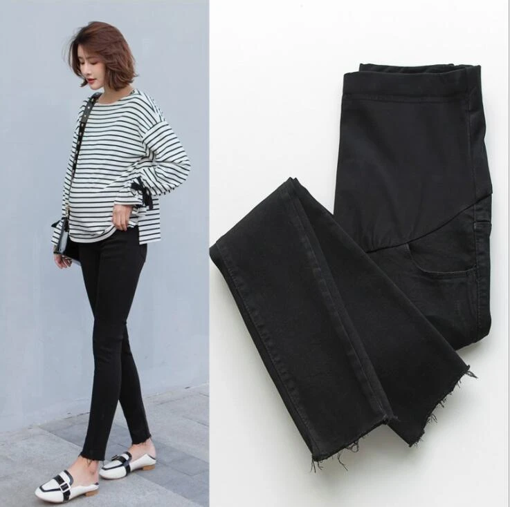 leather maternity jeans