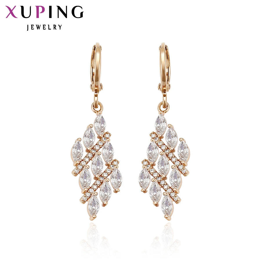 

11.11 Xuping Fashion Earrings America Europe Style for Women Gold Color Plated Colorful Christmas Jewelry Gift 25916