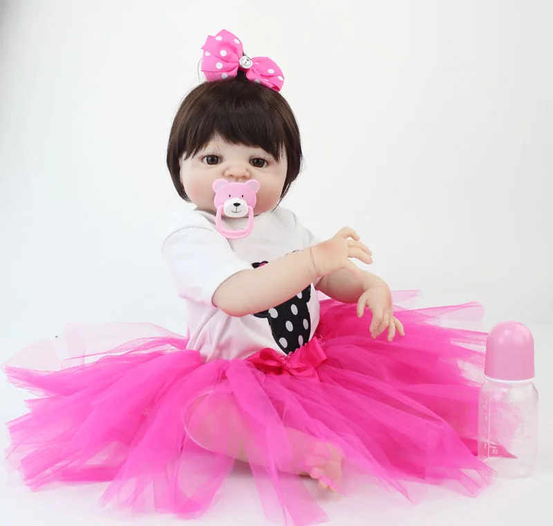 55 см полностью силиконовая кукла Reborn Baby Doll Реалистичная 22 &quotвиниловая для